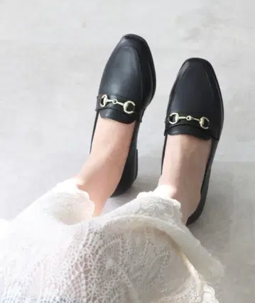 JELLY BEANS 비트 스퀘어토 로퍼 블랙 23cm