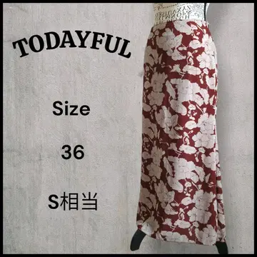 새상품급 TODAYFUL 플라워 조젯 스커트 꽃무늬 롱 36 S 상당