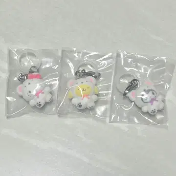 산리오 메지루시 액세서리 복슬복슬 스노우 키티 폼폼푸딩 쿠로미