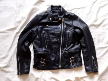 RHENIUM 여성용 천연 가죽 더블 라이더스 새상품급 40 블랙