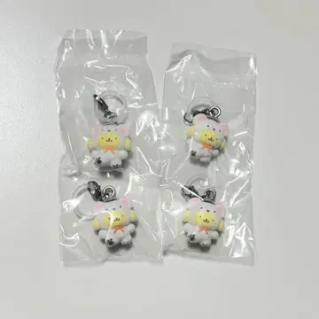 메지루시 액세서리 산리오 후와후와 스노우 폼폼푸딩 4개 세트