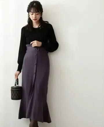 바이컬러 니트 원피스 프로포션 바디 드레싱