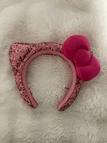 키티 머리띠 핑크