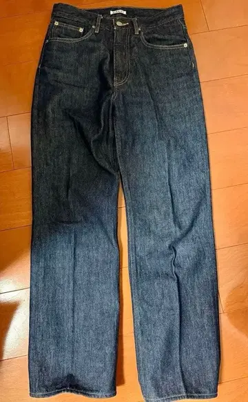 AURALEE 하드 트위스트 데님 5P 팬츠 28인치