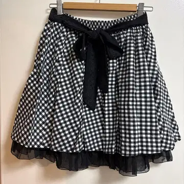 엑시즈팜 체크 스커트 서큘러