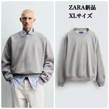 ZARA 챔피온 콜라보 패치 크루넥 맨투맨 XL 택 포함 새상품