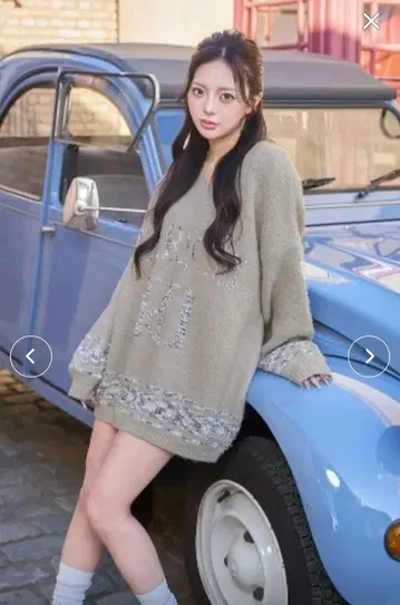 다리치 믹스 컬러 RD 니트 튜닉 darich GRY