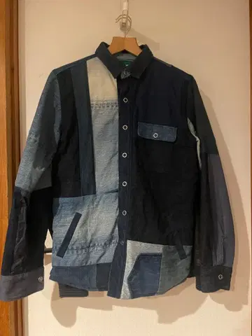 H.R.REMAKE 패치워크 데님 셔츠