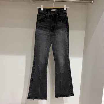 moussy 인기 블랙 플레어 데님 22인치