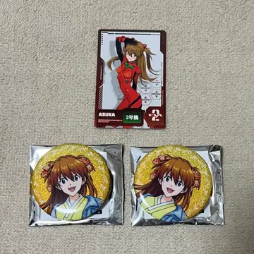 에반게리온전 한국 한정판 아스카 캔뱃지 트레이딩 카드 카드