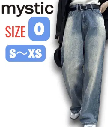 mystic 오버다이 와이드 데님 사이즈 0 플레어 데님 벨보텀