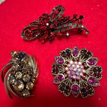 빈티지풍 브로치 3세트