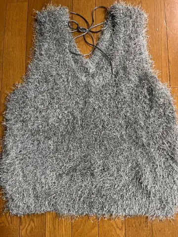 실버 프린지 니트 베스트 ONE 사이즈