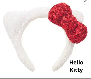 컨디션 최상 ] usj 인기 스팽글 키티 머리띠 헬로키티 산리오