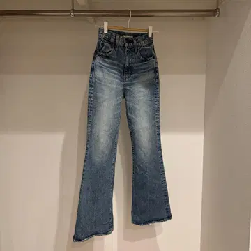 MOUSSY 인기 플레어 데님 블루