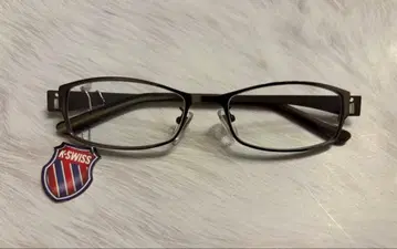 K-Swiss 브라운 직사각형 프레임 안경