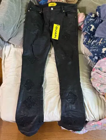 GUAPI 프리미엄 블랙 데님 38인치