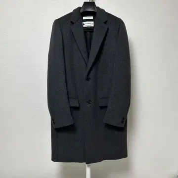 다크 그레이 체스터 코트 울 혼방