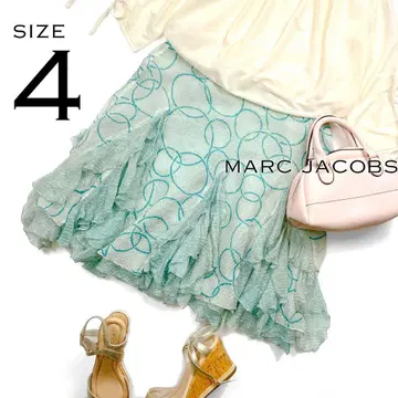 MARC JACOBS 마크제이콥스 실크 도트 무늬 쉬폰 스커트 M