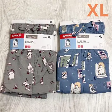 [ 새상품 ] 2세트 유니클로 무민 리라코 XL 사이즈 그레이 블루