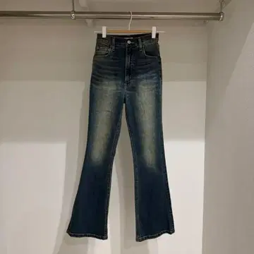 SLY 플레어 데님 다크 블루 22인치