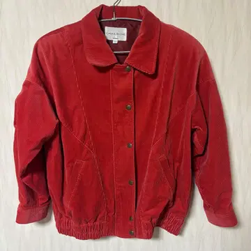 코듀로이 자켓 레드