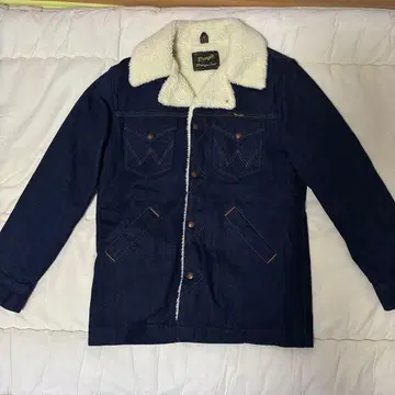 Wrangler 데님 자켓 코트 빈티지 구제 의류 보아 자켓