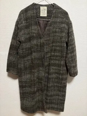 [ studioCLIP ] 그레이 계열 체크 무늬 롱 코트