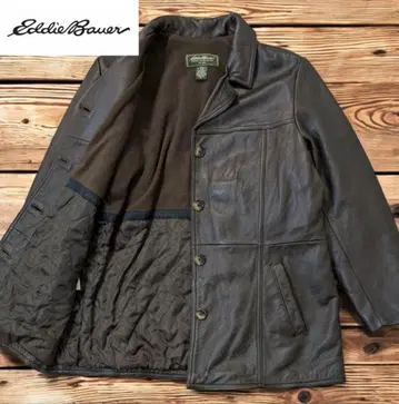 에디바우어 가죽 자켓 다크 브라운 소가죽 시보 가죽 구제 의류 90s