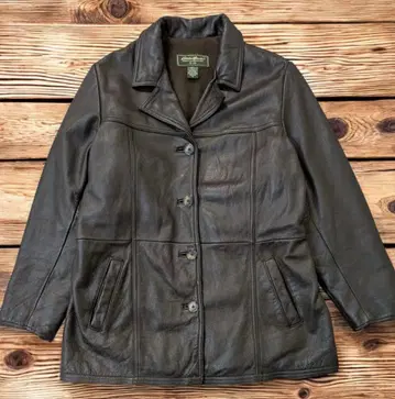 에디바우어 가죽 자켓 다크 브라운 소가죽 시보 가죽 구제 의류 90s