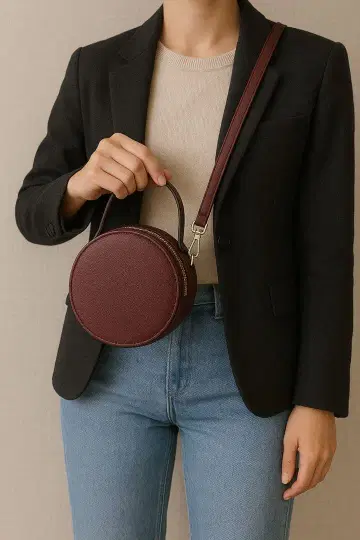 이탈리아 가죽 백 Vera Pelle 버건디