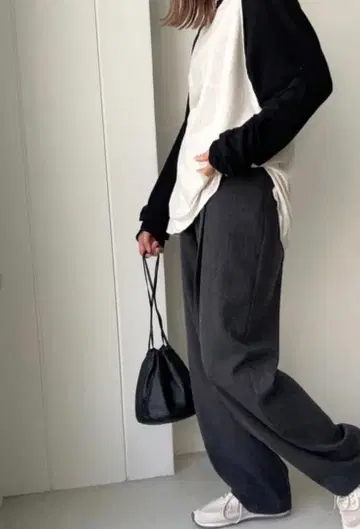 CANAL JEAN 캐널진 via j 턱 팬츠 그레이