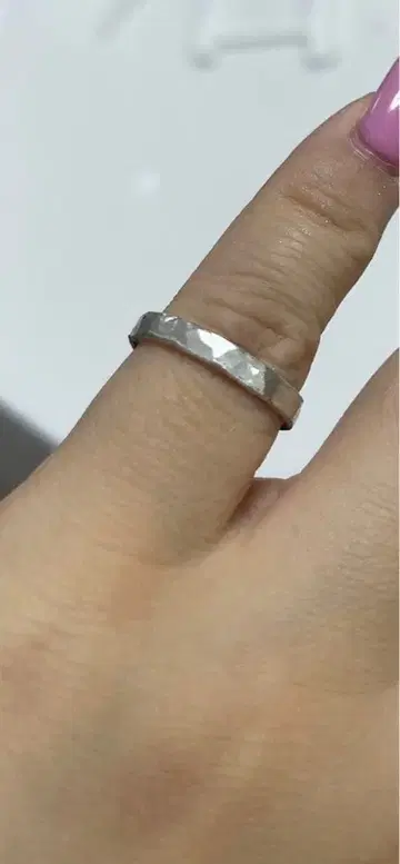 실버 텍스처링 반지