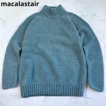 마카라스 스타 하이넥 니트 믹스 실 모크넥 스테디셀러 그린