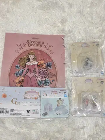 디즈니 제일복권 클리어 파일, 메모 용지, 미니 피규어 4종 세트