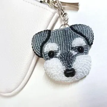 슈나우저 참 키링 백참 금장 장식을 선택해 주세요