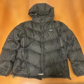 XLARGE 후드 부착 다운 자켓 블랙