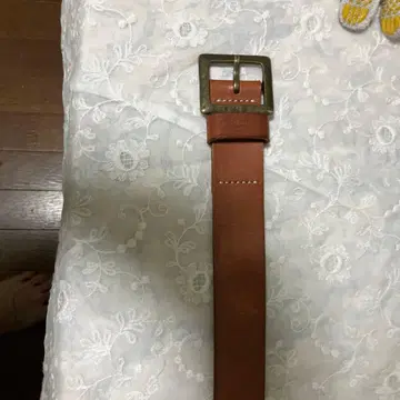 브라운 벨트 메탈 버클