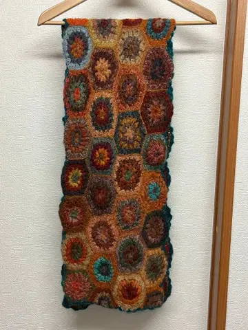 [새상품급] sophie digard 머플러 모헤어 멀티 컬러 웜 컬러