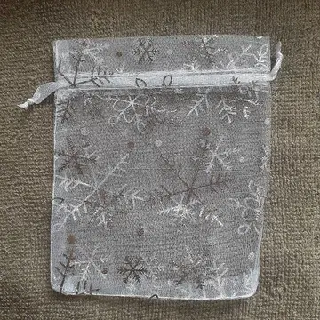 화이트 메쉬 복조리 눈꽃 무늬