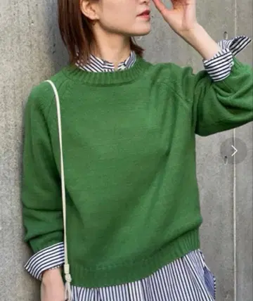 스픽 앤 스팬 미들 게이지 래글런 슬리브 풀오버