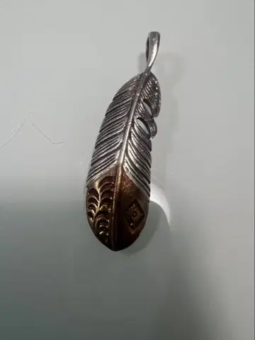 깃털 모티브 실버 925 펜던트 탑