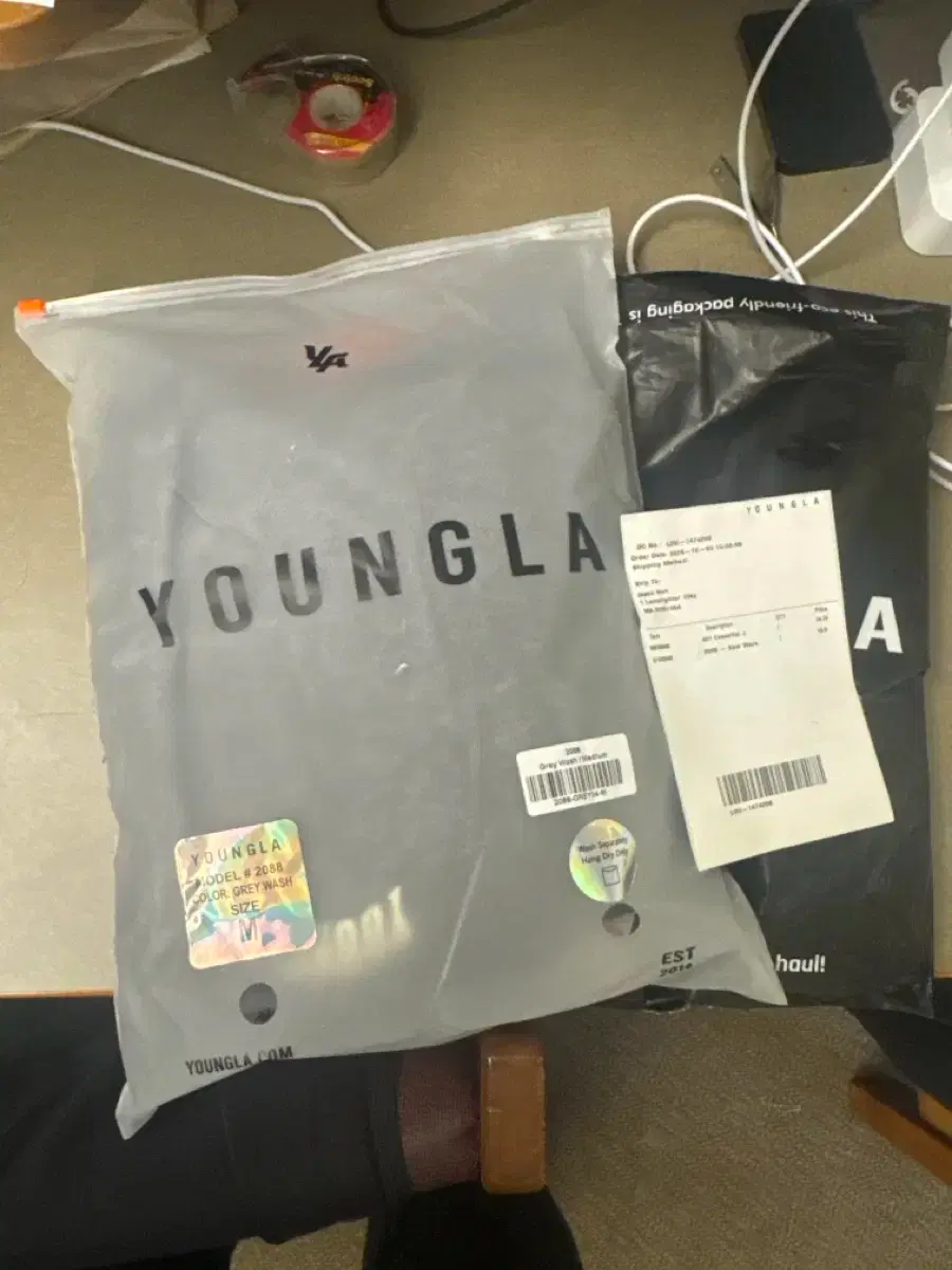 YOUNGLA sweatpants, sealed new product