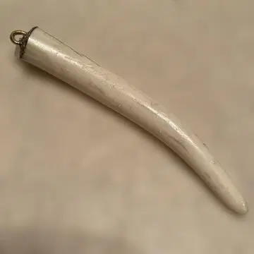 화이트 호른 펜던트 목걸이