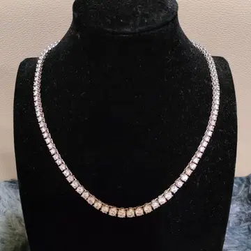 2AC23 925 각인 목걸이 천연 지르코니아 세팅