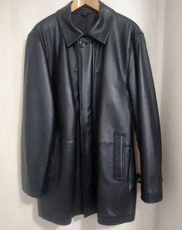 [ 복선상사 ] 빈티지 램 가죽 코트 양가죽 블랙 ( L )