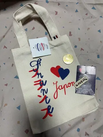 오사카 만박 프랑스 핀 배지 토트백 코인 세트 프랑스 파빌리온