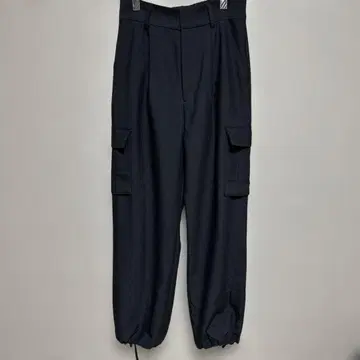 eL 지나시스 엘르 블랙 카고 팬츠