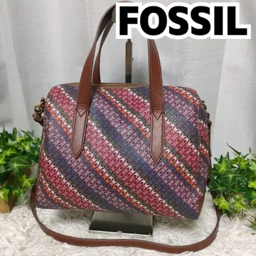 파슬 숄더백 멀티 컬러 FOSSIL 백 올 패턴 모노그램