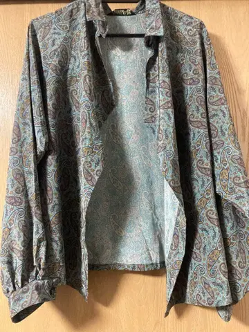 이타리야 페이즐리 무늬 긴팔 셔츠 일본제